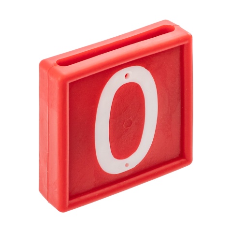 Állatjelölő számjegyek nyakpántra, nullás szám, 10 db