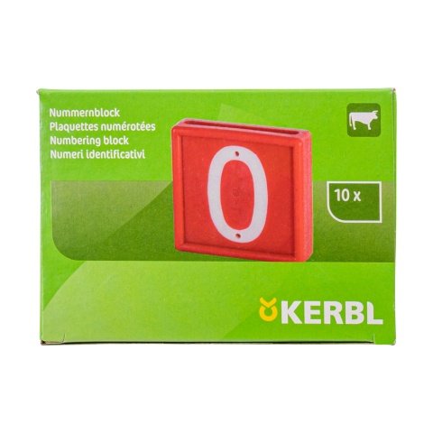 Állatjelölő számjegyek nyakpántra, nullás szám, 10 db