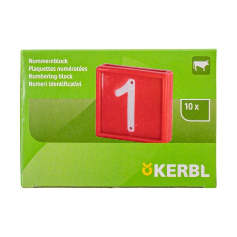 Állatjelölő számjegyek nyakpántra, 1-es szám, 10 db