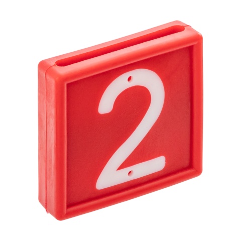 Állatjelölő számjegyek nyakpántra, 2-es szám, 10 db