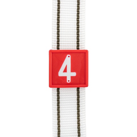 Állatjelölő számjegyek nyakpántra, 4-es szám, 10 db