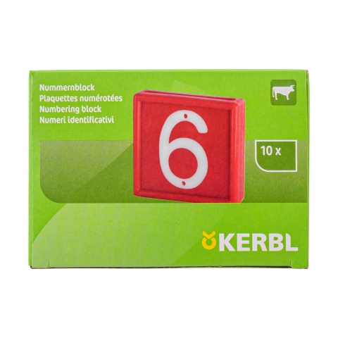 Állatjelölő számjegyek nyakpántra, 6-os vagy 9-es szám, 10 db