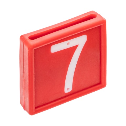 Állatjelölő számjegyek nyakpántra, 7-es szám, 10 db