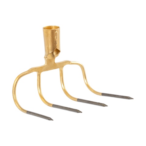 Négy ágú, 90 fokban hajlított trágyavilla, 22,5 × 20 cm