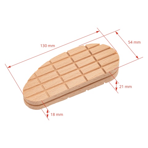 Pataalátét fából, ék alakú