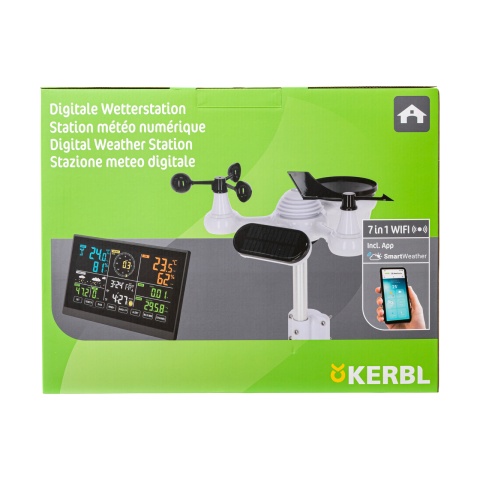 Digitális időjárás-állomás 7 az 1-ben, WiFi kapcsolattal és mobilalkalmazással