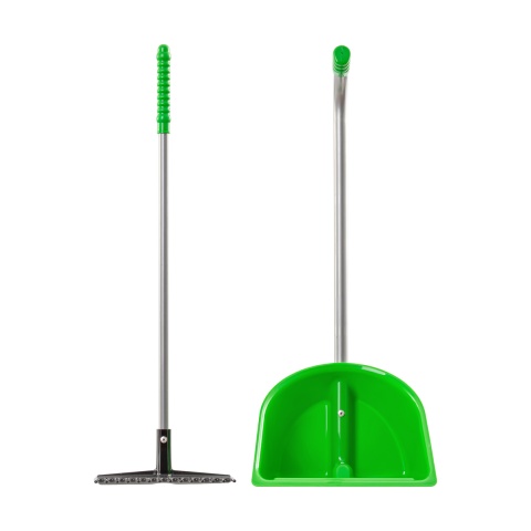 Mistboy Mini trágyalapát gereblyével, zöld, 60 cm