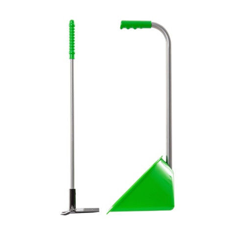 Mistboy Mini trágyalapát gereblyével, zöld, 60 cm
