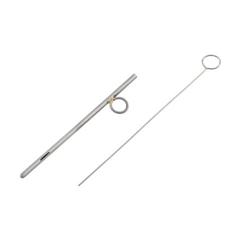 Fürstenberg típusú tőgycsatorna katéter, Ø2,5 mm, rögzítőgyűrűvel