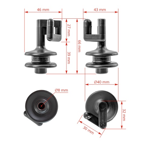 Tartalék szigetelő Ø8 mm-es fémoszlophoz, 25 db