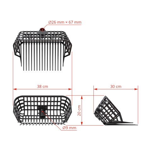MaxiFork trágyavilla, fekete, 38 × 30 cm