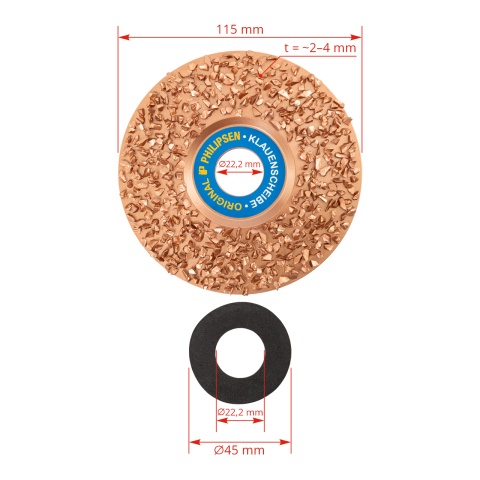 Nagy sűrűségű csiszolókorong patákhoz, IP PHILIPSEN, 115 mm