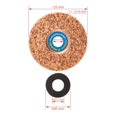 Nagy sűrűségű csiszolókorong patákhoz, IP PHILIPSEN, 125 mm