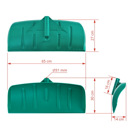 Takarmánylapát, nyél nélkül, 65 × 27 cm