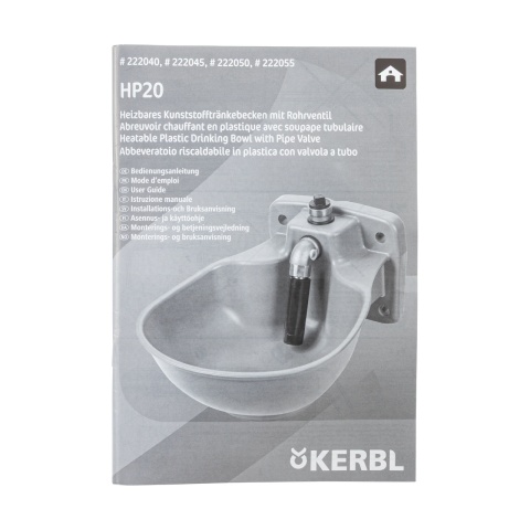 Fagyálló itató hengeres szeleppel és fűtőkábellel, 2,8 literes