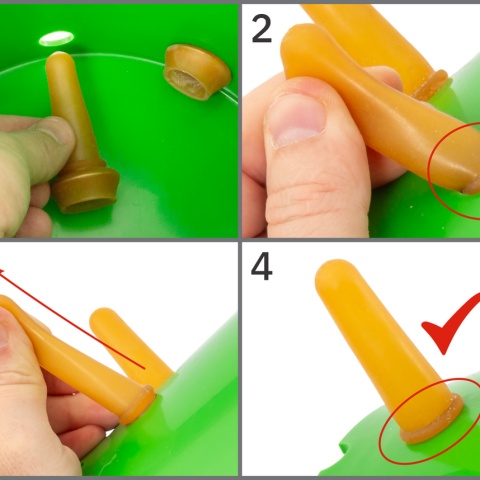 Szoptató vödör bárányok és gidák számára, 6 cumival, 12 liter