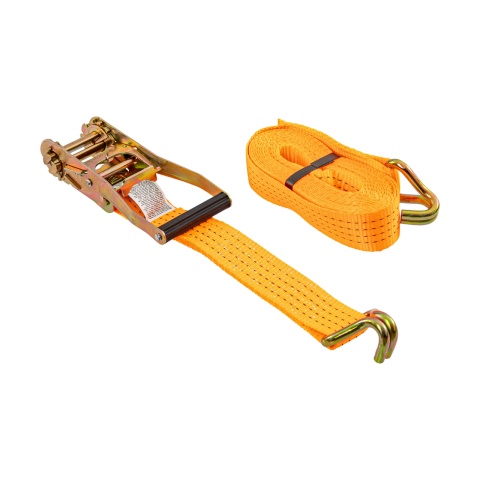 Racsnis rögzítőheveder, narancssárga, 4000 kg, 50 mm × 6 m