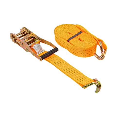 Racsnis rögzítőheveder, narancssárga, 4000 kg, 50 mm × 8 m