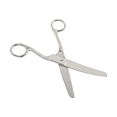 Ívelt kötésvágó olló, rozsdamentes acél, 200 mm