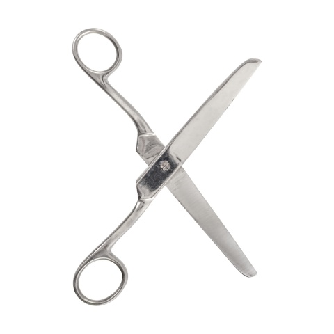 Ívelt kötésvágó olló, rozsdamentes acél, 200 mm