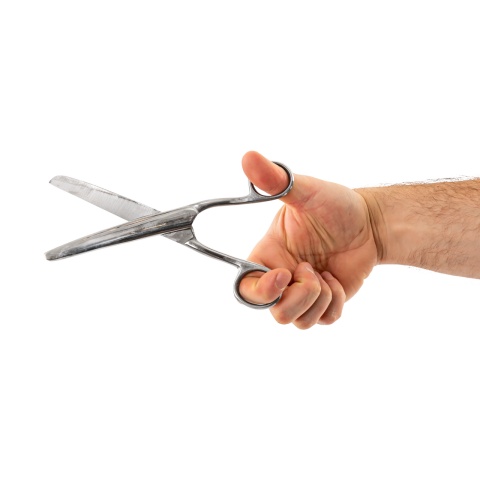 Ívelt kötésvágó olló, rozsdamentes acél, 200 mm