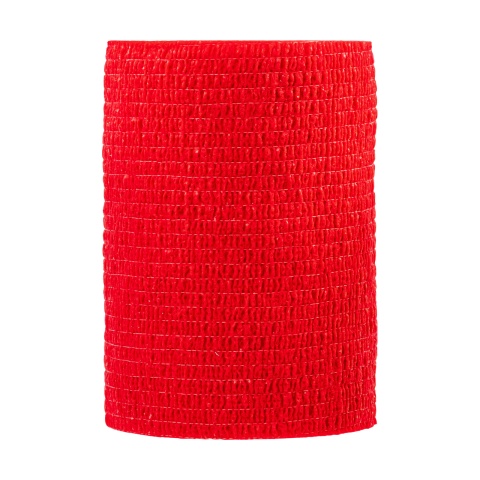 1961 - Öntapadó patakötöző, Vetlastic, piros, 450 × 7,5 cm - 830 Ft