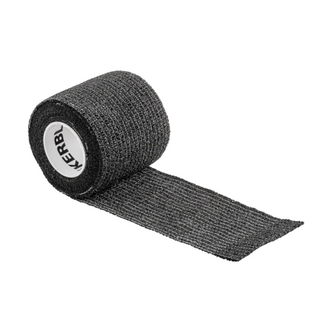 Öntapadó patakötöző, Equilastic, fekete, 450 × 5 cm