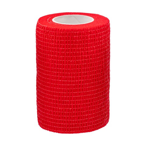 Öntapadó patakötöző, Equilastic, piros, 450 × 7,5 cm