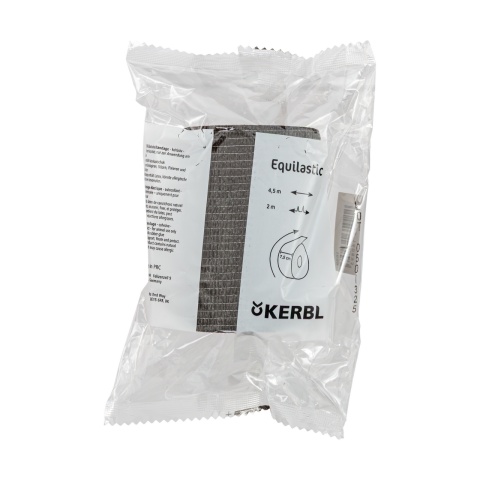 Öntapadó patakötöző, Equilastic, fekete, 450 × 7,5 cm