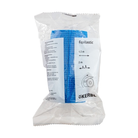 Öntapadó patakötöző, Equilastic, kék, 450 × 10 cm