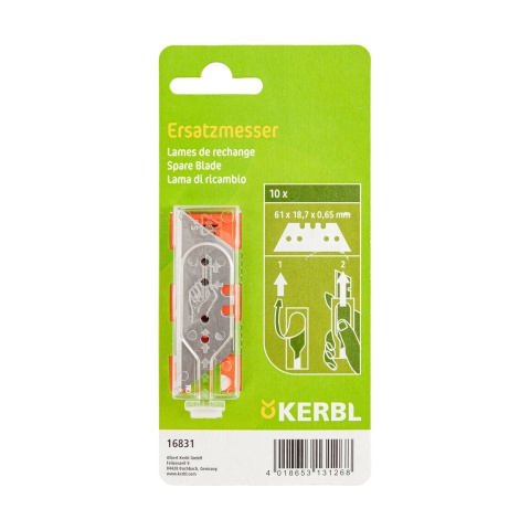 Cserepenge kötésvágó késhez, 61 × 18,7 × 0,65 mm, 10 db