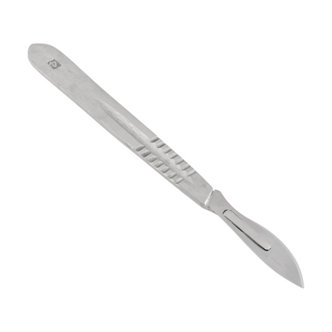 Állatorvosi szikenyél, rozsdamentes acélból, 4-es típus