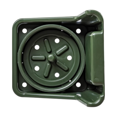 Nyalósó tartó, kerek betéttel, sötétzöld