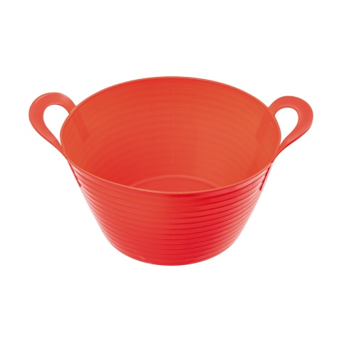 Rugalmas műanyag vödör, Flexbag, piros, 12 literes