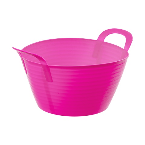 2052 - Rugalmas műanyag vödör, Flexbag, rózsaszín, 12 literes - 2800 Ft