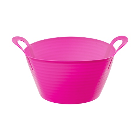 Rugalmas műanyag vödör, Flexbag, rózsaszín, 12 literes