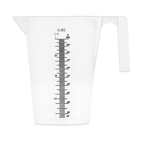 Mérőkanna, műanyag, 1 literes