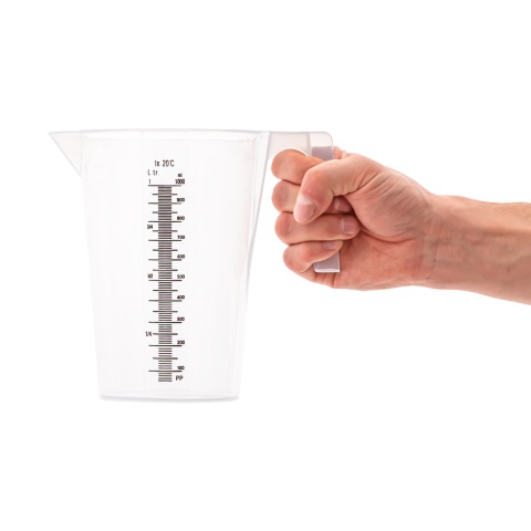 Mérőkanna, műanyag, 1 literes