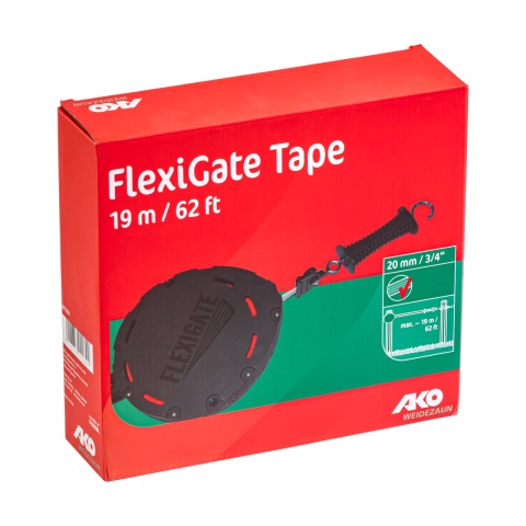 Kapuszett 20 mm-es villanypásztor szalaggal, Ako Flexigate, 19 m