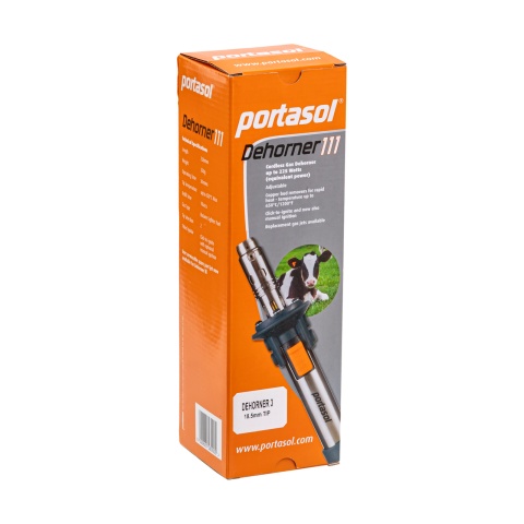 Gázos szarvtalanító, Portasol 3, Ø18,5 mm-es fejjel