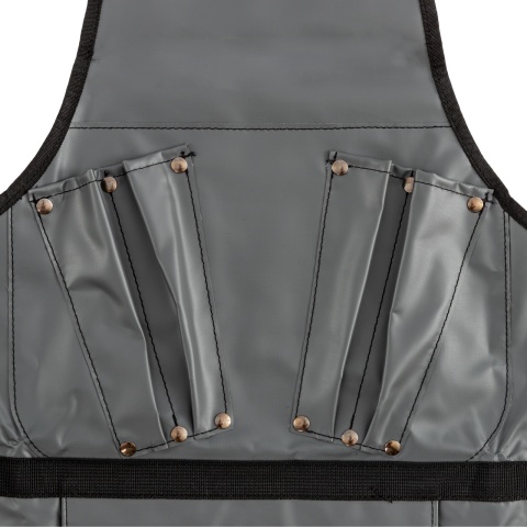 Körmöző és nyíró kötény, lábkivágás nélkül, 123 × 73 cm