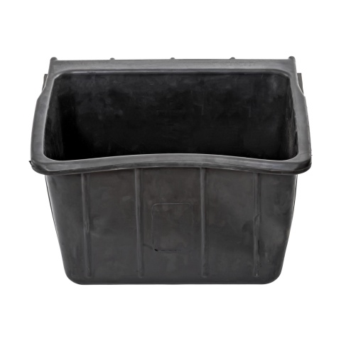 Téglalap alakú etetővályú, gumiból, fekete, 20 literes