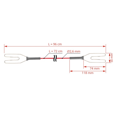 Csatlakozókábel villanypásztor szalaghoz és zsinórhoz
