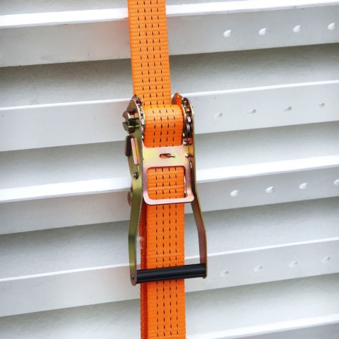 Racsnis rögzítőheveder, narancssárga, 4000 kg, 50 mm × 8 m