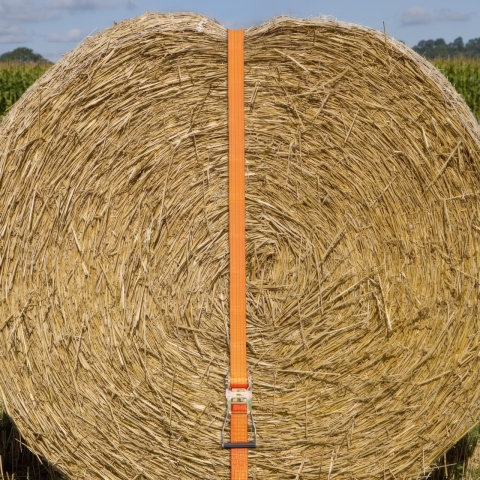 Racsnis rögzítőheveder, narancssárga, 4000 kg, 50 mm × 8 m