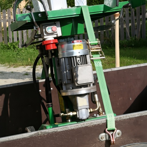 Racsnis rögzítőheveder, zöld, 2000 kg, 35 mm × 6 m