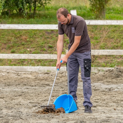 Mistboy trágyalapát gereblyével, kék, 75 cm
