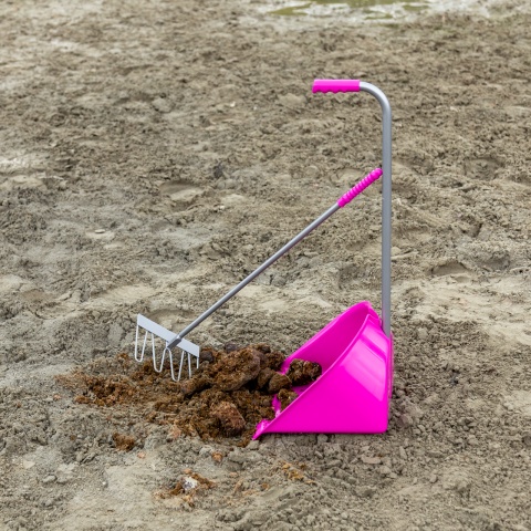 Mistboy trágyalapát gereblyével, rózsaszín, 75 cm