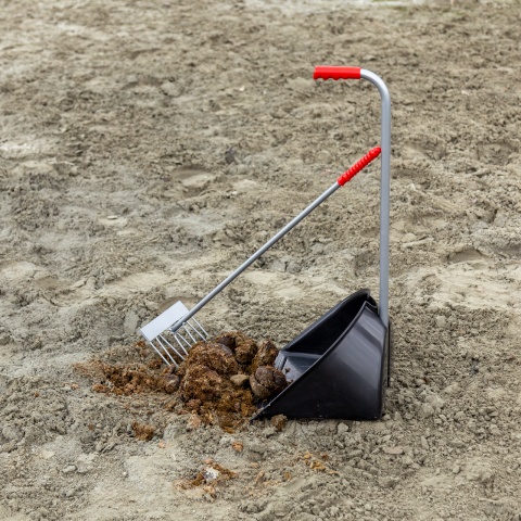 Mistboy trágyalapát gereblyével, fekete, 75 cm