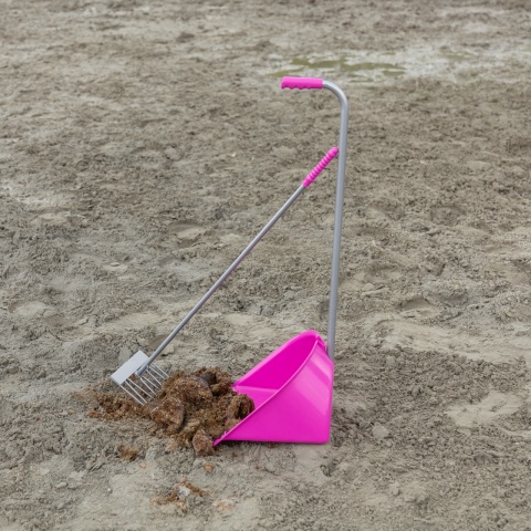 Mistboy trágyalapát gereblyével, rózsaszín, 90 cm